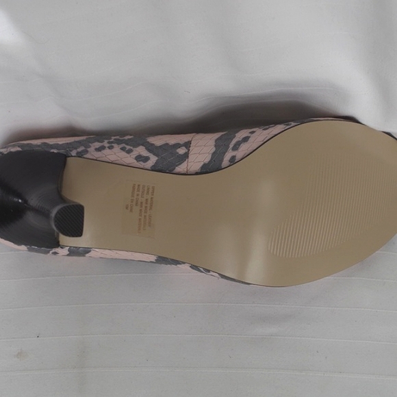 Vianni Collection Dusty Rose/Grey Snakeskin Peep Toe Heels NEW- Sz. 10 - Picture 5 of 5